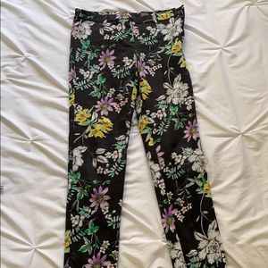 H&M floral stretchy dress pants